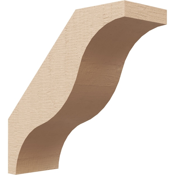 Ekena Millwork 3-inch W x 8-inch D x 8-inch H Funston Rough Cedar Woodgrain TimberThane Knee Brace, Primed BRCUR03X08X08FSTRCPR - main
